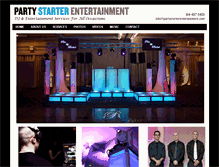 Tablet Screenshot of partystarterentertainment.com